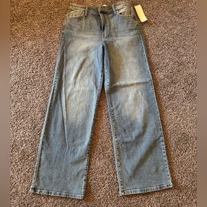 No Boundaries elastic back wide leg jeans